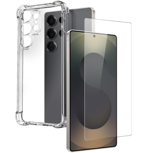 For Samsung Galaxy S25 Ultra 5G NORTHJO 2 in 1 TPU Airbag Shockproof Phone Case with Screen Film(Clear) - Galaxy S25 Ultra 5G Cases by NORTHJO | Online Shopping UK | buy2fix