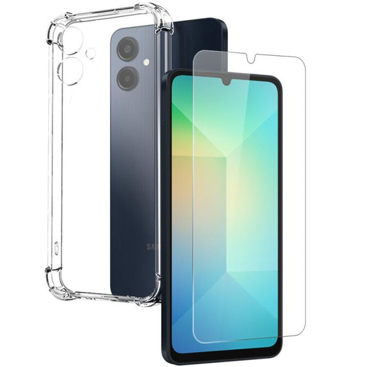 For Samsung Galaxy A06  4G / 5G NORTHJO 2 in 1 TPU Airbag Shockproof Phone Case with Screen Film(Clear) - Galaxy Phone Cases by NORTHJO | Online Shopping UK | buy2fix