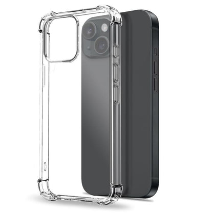 For iPhone 15 NORTHJO 2 in 1 TPU Airbag Shockproof Phone Case with Screen Film(Clear) - iPhone 15 Cases by NORTHJO | Online Shopping UK | buy2fix