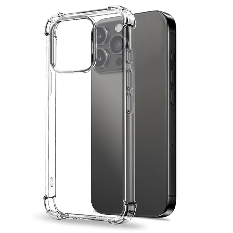 For iPhone 15 Pro Max NORTHJO 2 in 1 TPU Airbag Shockproof Phone Case with Screen Film(Clear) - iPhone 15 Pro Max Cases by NORTHJO | Online Shopping UK | buy2fix