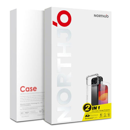 For iPhone 17 NORTHJO 2 in 1 TPU Airbag Shockproof Phone Case with Screen Film(Clear) - iPhone 17 Cases by NORTHJO | Online Shopping UK | buy2fix