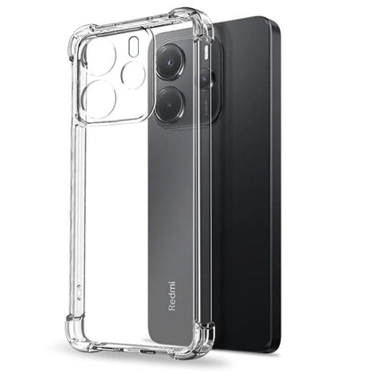 For Redmi Note 14 4G 163.25mm NORTHJO 2 in 1 TPU Airbag Shockproof Phone Case with Screen Film(Clear) - Note 14 Cases by NORTHJO | Online Shopping UK | buy2fix