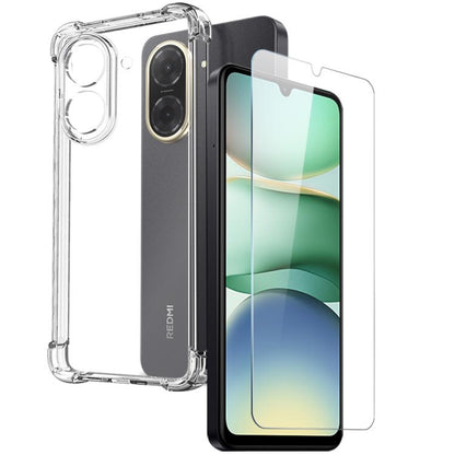 For Redmi A5 4G 171.7mm NORTHJO 2 in 1 TPU Airbag Shockproof Phone Case with Screen Film(Clear) - Xiaomi Cases by NORTHJO | Online Shopping UK | buy2fix