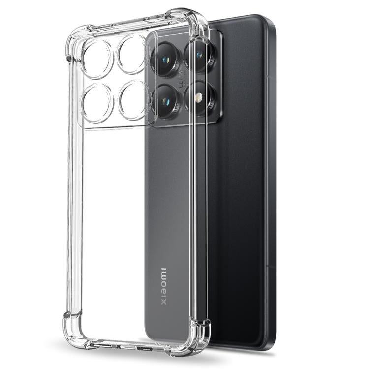For Xiaomi 14T Pro 5G NORTHJO 2 in 1 TPU Airbag Shockproof Phone Case with Screen Film(Clear) - Xiaomi Cases by NORTHJO | Online Shopping UK | buy2fix