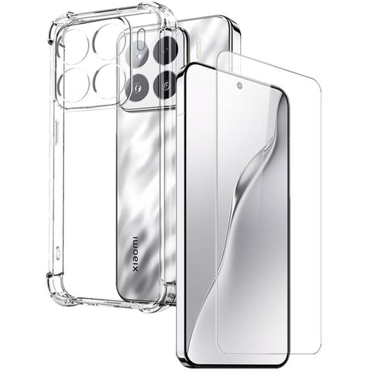 For Xiaomi 15 5G NORTHJO 2 in 1 TPU Airbag Shockproof Phone Case with Screen Film(Clear) - 15 Cases by NORTHJO | Online Shopping UK | buy2fix