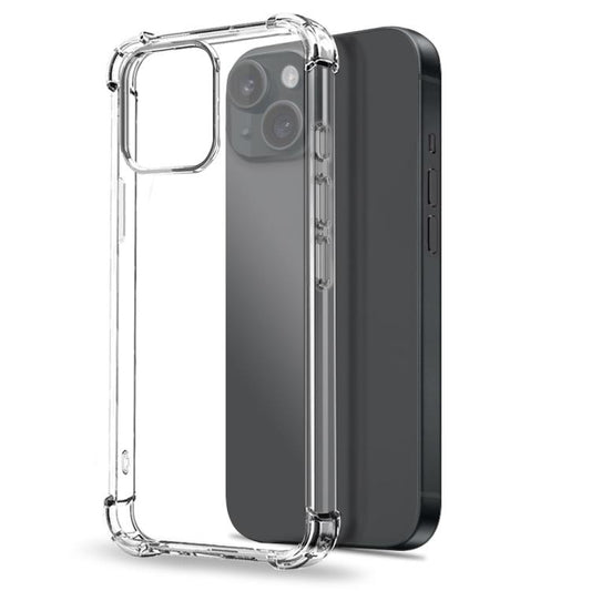 For iPhone 15 Plus NORTHJO 3 in 1 TPU Airbag Shockproof Phone Case with Screen Protector Lens Film(Clear) - iPhone 15 Plus Cases by NORTHJO | Online Shopping UK | buy2fix