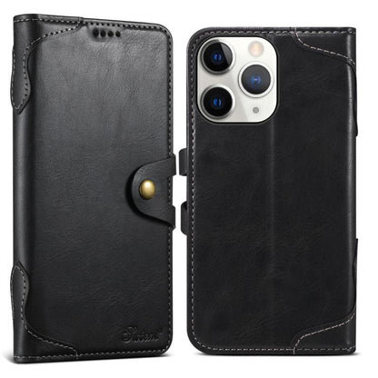 For iPhone 11 Pro Suteni Q-03 Oil Wax Magnetic Clasp Leather Phone Case(Black) - iPhone 11 Pro Cases by Suteni | Online Shopping UK | buy2fix