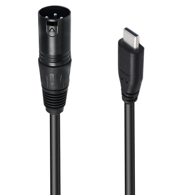 Type-C Male to XLR Female JUNSUNMAY Microphone Phone Audio Adapter Cable, Length: 1m - Microphone Audio Cable & Connector by JUNSUNMAY | Online Shopping UK | buy2fix