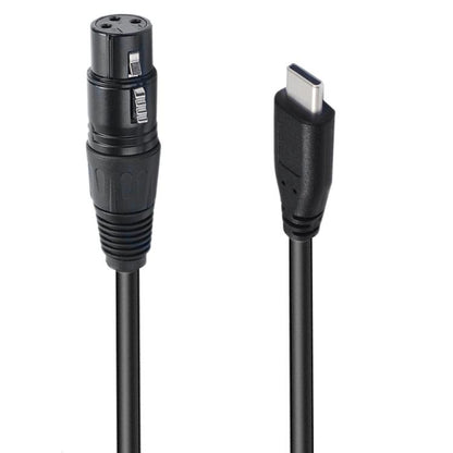 Type-C Male to XLR Male JUNSUNMAY Microphone Phone Audio Adapter Cable, Length: 1m - Microphone Audio Cable & Connector by JUNSUNMAY | Online Shopping UK | buy2fix