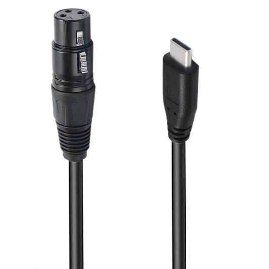 Type-C Male to XLR Male JUNSUNMAY Microphone Phone Audio Adapter Cable, Length: 1m - Microphone Audio Cable & Connector by JUNSUNMAY | Online Shopping UK | buy2fix