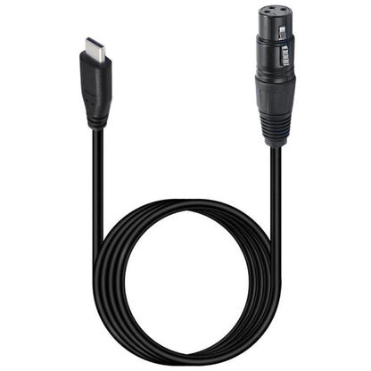 Type-C Male to XLR Female JUNSUNMAY Microphone Phone Audio Adapter Cable, Length: 1m - Microphone Audio Cable & Connector by JUNSUNMAY | Online Shopping UK | buy2fix