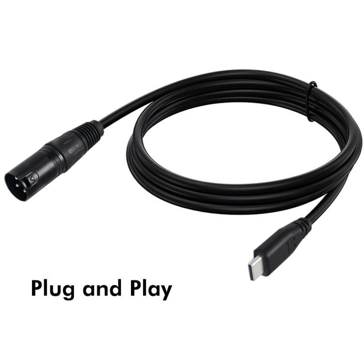 Type-C Male to XLR Female JUNSUNMAY Microphone Phone Audio Adapter Cable, Length: 1m - Microphone Audio Cable & Connector by JUNSUNMAY | Online Shopping UK | buy2fix
