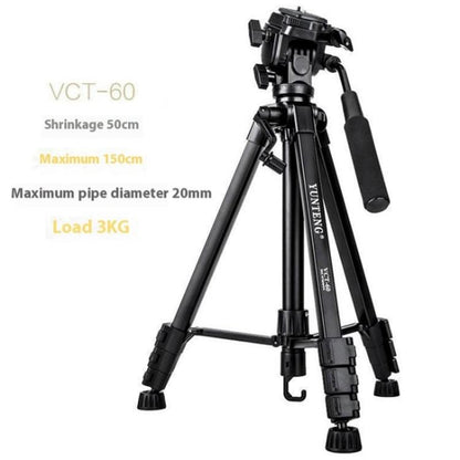 YUNTENG VCT-60 Retractable Tripod Stand For Smartphones DSLR Mirrorless Cameras - Tripods by YUNTENG | Online Shopping UK | buy2fix