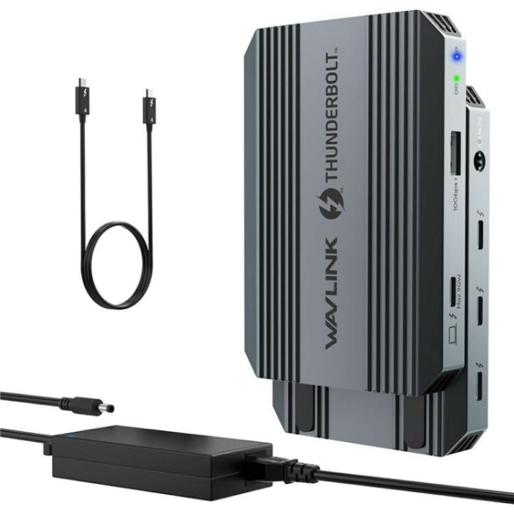 WAVLINK UTD49T 100W PD Input USB-A High Speed Data Transfer Adapter Thunderbolt 4 Hub(EU Plug) - USB HUB by WAVLINK | Online Shopping UK | buy2fix