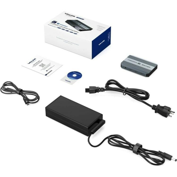 WAVLINK UTD49T 100W PD Input USB-A High Speed Data Transfer Adapter Thunderbolt 4 Hub(EU Plug) - USB HUB by WAVLINK | Online Shopping UK | buy2fix