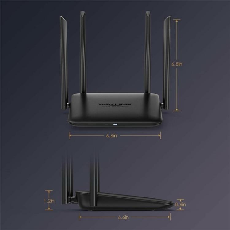WAVLINK WN530HG4 Home Gigabit Ethernet MU-MIMO Router AC1200 Dual Band Router, Plug:US Plug - Wireless Routers by WAVLINK | Online Shopping UK | buy2fix