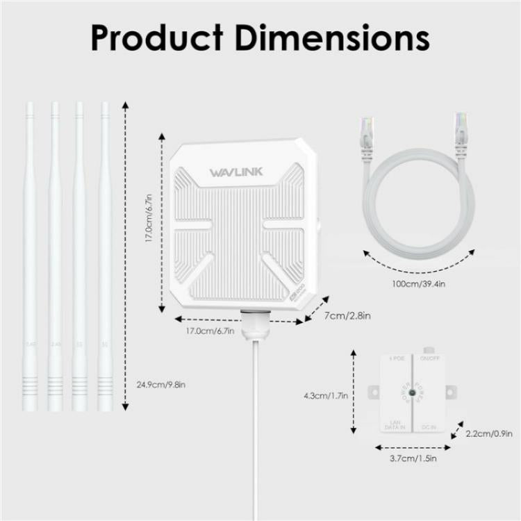 WAVLINK WN588HA2 AP Repeater WiFi Signal Booster AC1200 Dual Band WiFi Extender, Plug:UK Plug - Wireless Routers by WAVLINK | Online Shopping UK | buy2fix