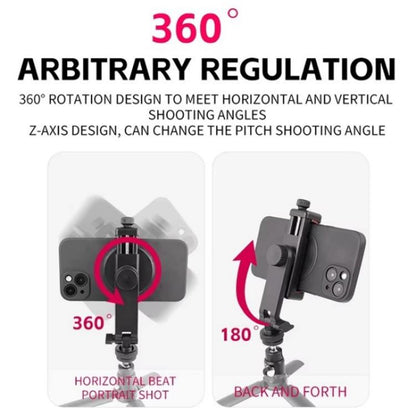 KY18 Live Streaming Photography DSLR Camera Rotating Cellphone Clamp Cold Shoe Mount - Stand by buy2fix | Online Shopping UK | buy2fix