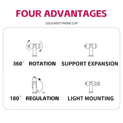 KY18 Live Streaming Photography DSLR Camera Rotating Cellphone Clamp Cold Shoe Mount - Stand by buy2fix | Online Shopping UK | buy2fix