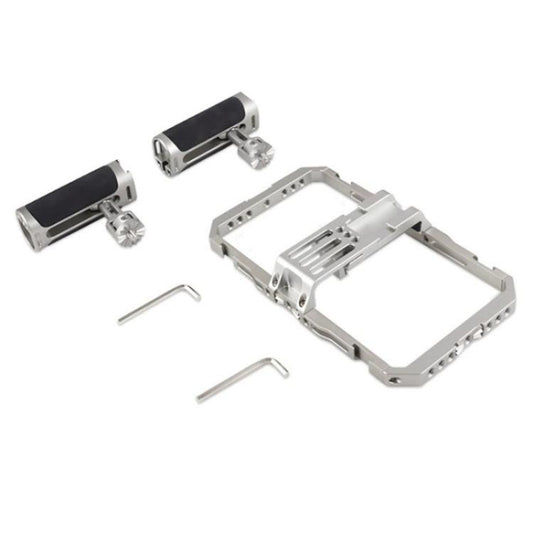 C072 Aluminum Alloy Handheld Smartphone Cage Rig Photography Stabilizer Dual Handle Frame - Camera Cage by buy2fix | Online Shopping UK | buy2fix