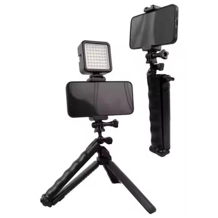 C062 Tri-folding Tripod Sports Camera Mobile Phone Selfie Stand Desktop Fixed Bracket - Tripods by buy2fix | Online Shopping UK | buy2fix