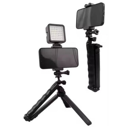 C062 Tri-folding Tripod Sports Camera Mobile Phone Selfie Stand Desktop Fixed Bracket - Tripods by buy2fix | Online Shopping UK | buy2fix