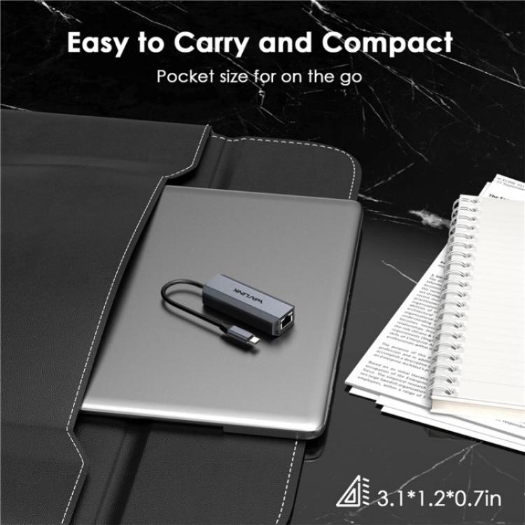 WAVLINK WL-NWU341G Laptop USB-C to 5000Mbps RJ45 LAN Ethernet Network Adapter - USB Network Adapter by WAVLINK | Online Shopping UK | buy2fix