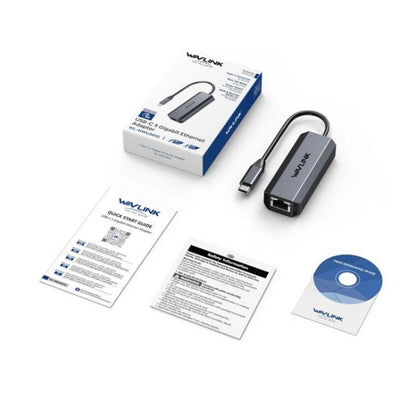 WAVLINK WL-NWU341G Laptop USB-C to 5000Mbps RJ45 LAN Ethernet Network Adapter - USB Network Adapter by WAVLINK | Online Shopping UK | buy2fix