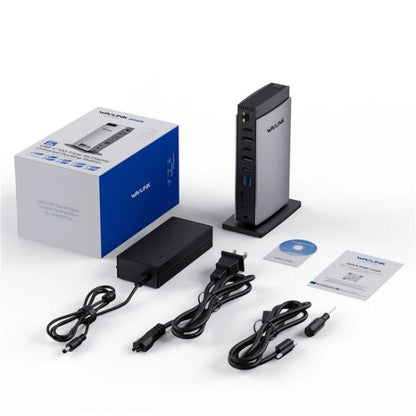 WAVLINK WL-UG69PD13Pro DisplayLink Docking Station 15 in 1 USB-C Hub for MacBook Laptop(EU Plug) -  by WAVLINK | Online Shopping UK | buy2fix
