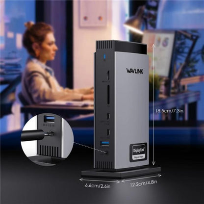 WAVLINK WL-UG69PD13Pro DisplayLink Docking Station 15 in 1 USB-C Hub for MacBook Laptop(AU Plug) -  by WAVLINK | Online Shopping UK | buy2fix