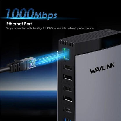 WAVLINK WL-UG69PD13Pro DisplayLink Docking Station 15 in 1 USB-C Hub for MacBook Laptop(US Plug) -  by WAVLINK | Online Shopping UK | buy2fix