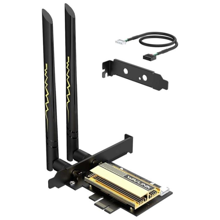 WAVLINK WN675X3-C WiFi 6E Pcie WiFi Network Card Adapter Triple Band AX210 AX5400 - USB Network Adapter by WAVLINK | Online Shopping UK | buy2fix