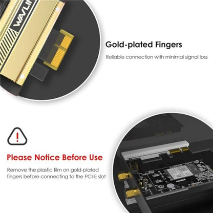 WAVLINK WN675X3-C WiFi 6E Pcie WiFi Network Card Adapter Triple Band AX210 AX5400 - USB Network Adapter by WAVLINK | Online Shopping UK | buy2fix