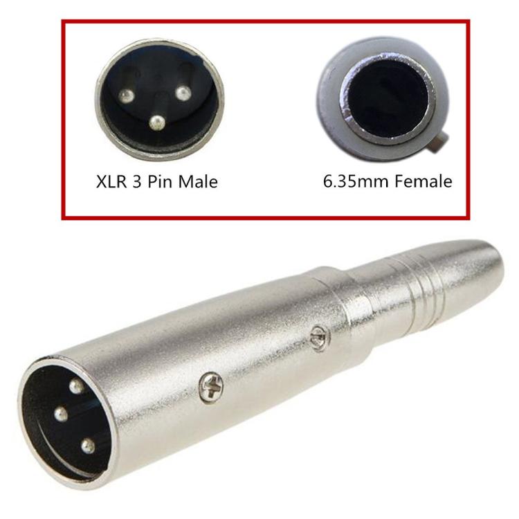 JUNSUNMAY XLR Male to 6.35mm Female Audio Adapter - Microphone Audio Cable & Connector by JUNSUNMAY | Online Shopping UK | buy2fix