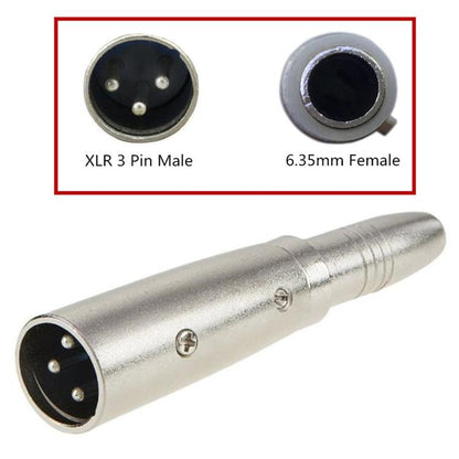 JUNSUNMAY XLR Male to 6.35mm Female Audio Adapter - Microphone Audio Cable & Connector by JUNSUNMAY | Online Shopping UK | buy2fix