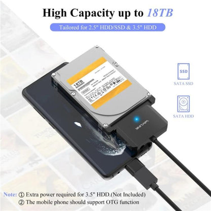 WAVLINK WL-ST345A 5Gbps Data Transfer Converter USB 3.0 to SATA III Hard Drive Adapter - Cable & Adapters by WAVLINK | Online Shopping UK | buy2fix