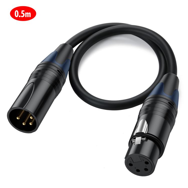JUNSUNMAY 4 Pin XLR Male to Female Headphone Audio Adapter Cable, Length:0.5m - Microphone Audio Cable & Connector by JUNSUNMAY | Online Shopping UK | buy2fix