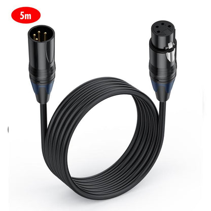 JUNSUNMAY 4 Pin XLR Male to Female Headphone Audio Adapter Cable, Length:5m - Microphone Audio Cable & Connector by JUNSUNMAY | Online Shopping UK | buy2fix
