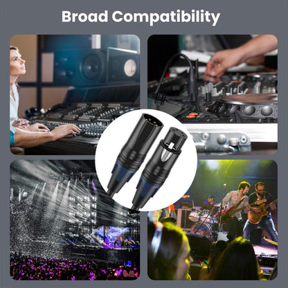 JUNSUNMAY 4 Pin XLR Male to Female Headphone Audio Adapter Cable, Length:0.5m - Microphone Audio Cable & Connector by JUNSUNMAY | Online Shopping UK | buy2fix