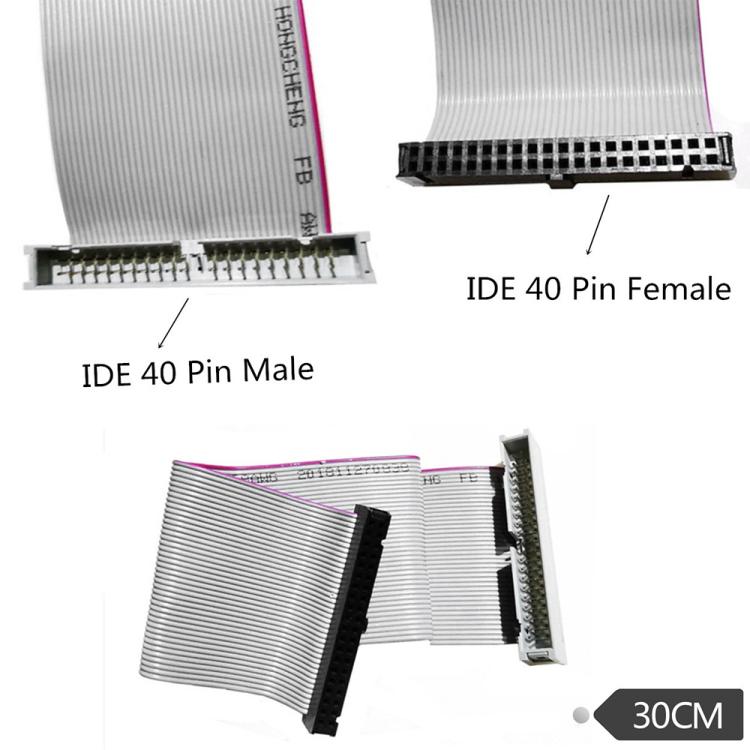 JUNSUNMAY 40 Pin IDE Female to Male HD Extension Cable for 3.5 & 5.25 Inch IDE Drives - eSATA & SATA & IDE by JUNSUNMAY | Online Shopping UK | buy2fix