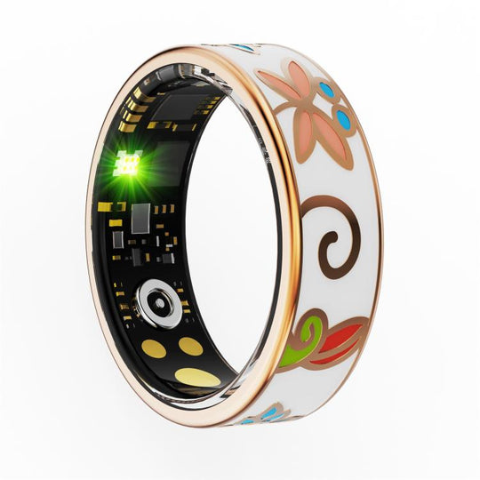 R18 SIZE 9 Smart Ring, Support Heart Rate / Blood Oxygen / Sleep / Care For Faimilies(Rose Gold)