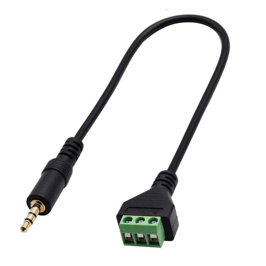 JUNSUNMAY 3.5mm Male to 3 Pin Stereo Audio Terminal Block Balum Connection Cable, Length: 30cm - Microphone Audio Cable & Connector by JUNSUNMAY | Online Shopping UK | buy2fix