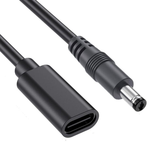 JUNSUNMAY 5V 3A DC 5.5mm x 2.1mm Male to Type-C Female Power Extension Charge Cord, Length:25cm - Universal Power Adapter by JUNSUNMAY | Online Shopping UK | buy2fix