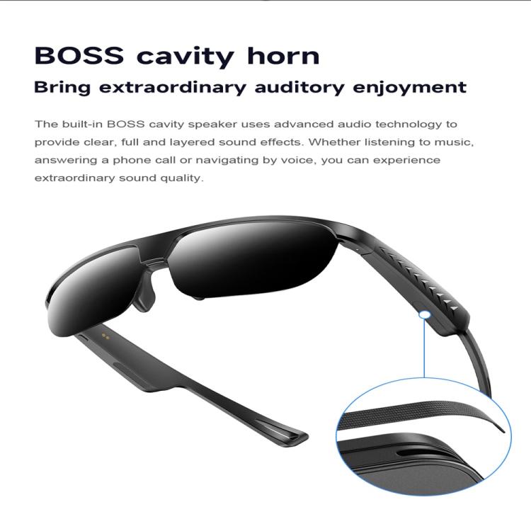 L01 Smart Glasses, Support AI Intelligent Translation / Bluetooth Call / Intelligent Noise Reduction(Black) - Smart Glasses by buy2fix | Online Shopping UK | buy2fix