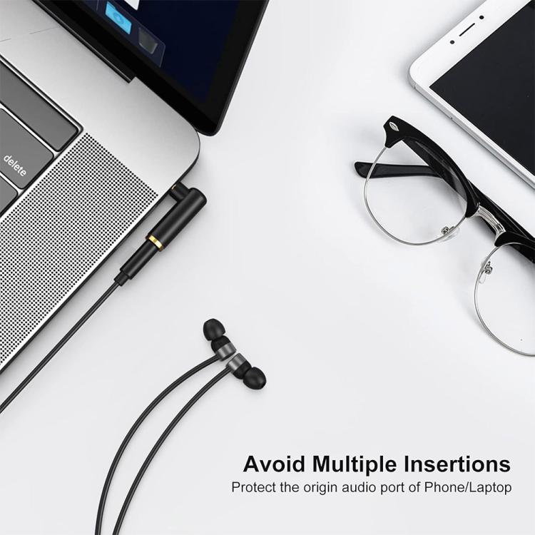 JUNSUNMAY 90 Degree Right Angle 3.5mm TRRS Male to Female Audio Adapter Connector(Silver) - Headset Accessories by JUNSUNMAY | Online Shopping UK | buy2fix