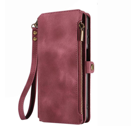 For iPhone 16 Fantasy Multifunctional Zipper Wallet Leather Phone Case(purple) - iPhone 16 Cases by buy2fix | Online Shopping UK | buy2fix