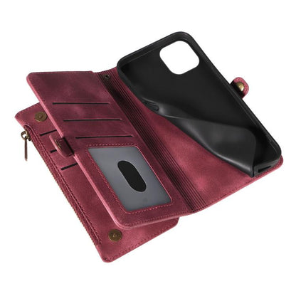 For iPhone 16 Fantasy Multifunctional Zipper Wallet Leather Phone Case(purple) - iPhone 16 Cases by buy2fix | Online Shopping UK | buy2fix