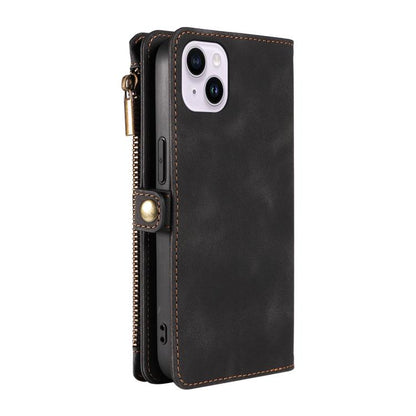 For iPhone 14 Plus Fantasy Multifunctional Zipper Wallet Leather Phone Case(black) - iPhone 14 Plus Cases by buy2fix | Online Shopping UK | buy2fix