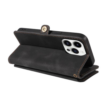 For iPhone 14 Pro Max Fantasy Multifunctional Zipper Wallet Leather Phone Case(black) - iPhone 14 Pro Max Cases by buy2fix | Online Shopping UK | buy2fix