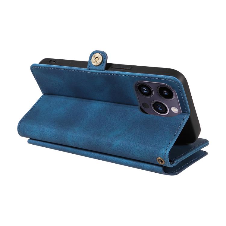 For iPhone 13 Pro Max Fantasy Multifunctional Zipper Wallet Leather Phone Case(blue) - iPhone 13 Pro Max Cases by buy2fix | Online Shopping UK | buy2fix